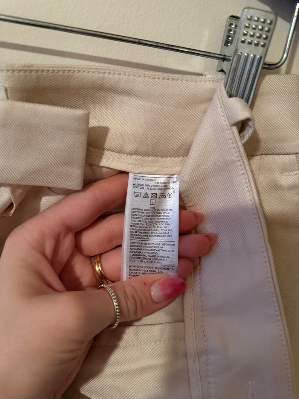 NWT Banana Republic Cruise Ivory Cotton & Lyocell Wide-Leg High-Rise Pants - Picture 8 of 12